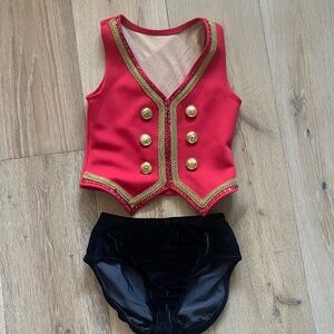 Circus Top and Black Velvet Tumblewear size child 12 Costume